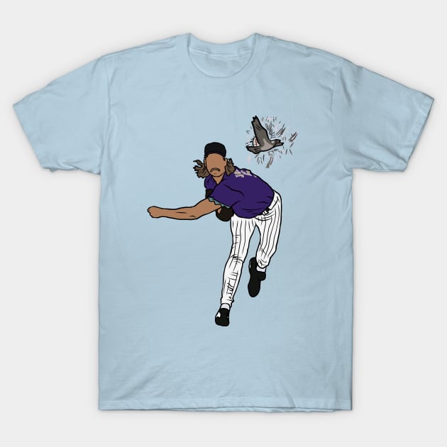 Randy Johnson Hits The Bird Mlb T Shirt TeePublic